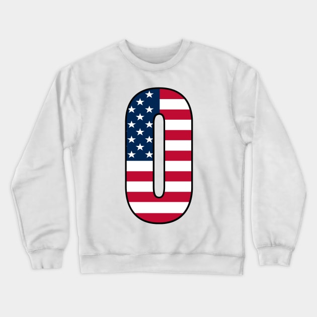 Number 0 Star Spangled Banner Crewneck Sweatshirt by la chataigne qui vole ⭐⭐⭐⭐⭐